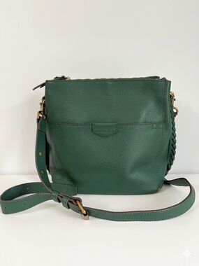 American Leather Company Green Leather Crossbody Bag